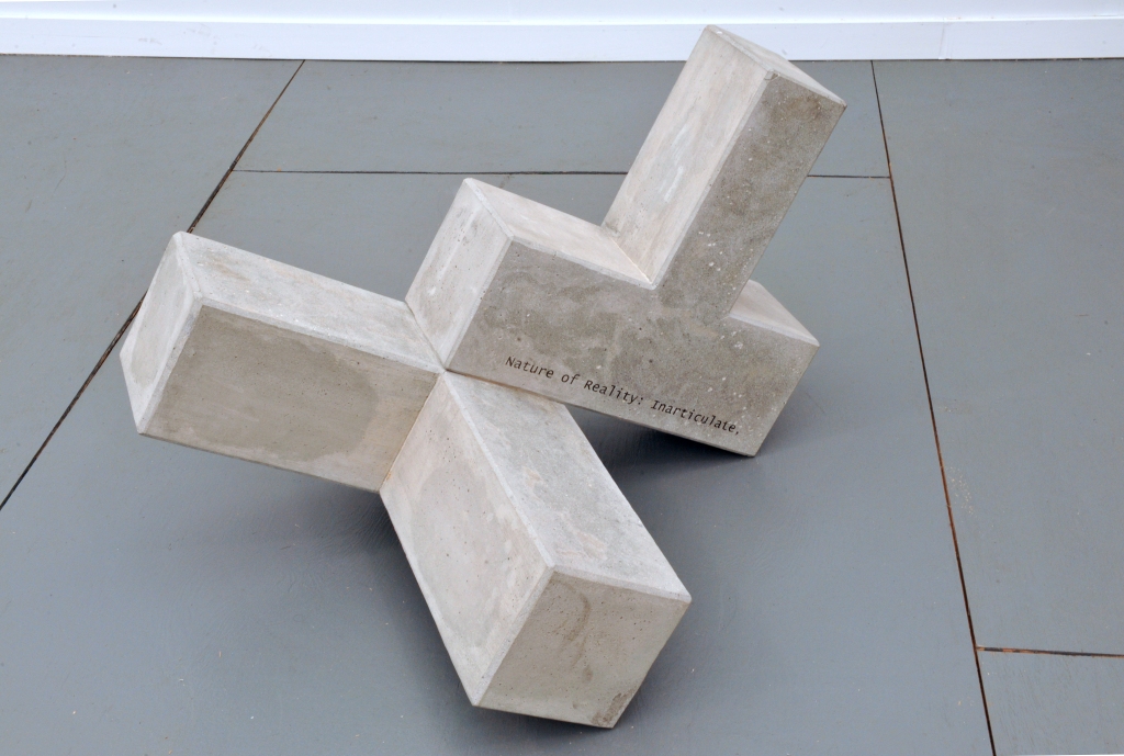 "The Solids (toward the Sonnet) #2", 2014 55 cm x 88 cm x 57 cm Concrete, acrylic paint